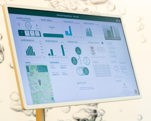 Energiemanagementsystem App in Desktopansicht